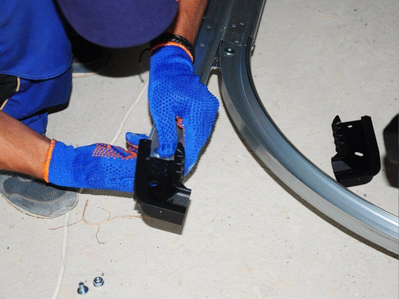 A technician fixing a cable